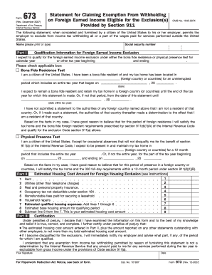 Form 673 Exemption From Withholding
