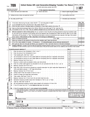 Form 709 - Fill and Sign Printable Template Online