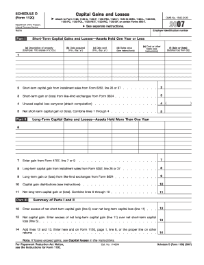 Schedule D Form 1120