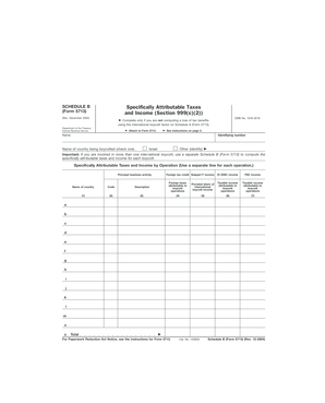 Schedule B (Form 5713) Tax Form