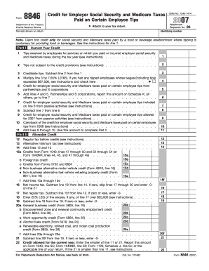 Form 8846 2007