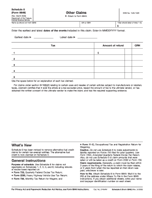Schedule 6 Form 8849