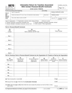 Form 8870 Information Return