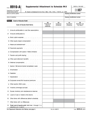 2007 form 8916 a