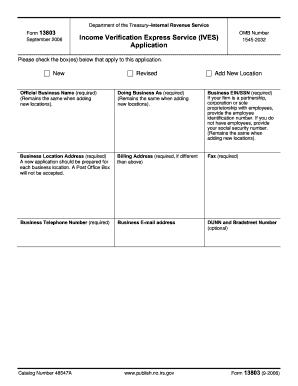 IRS Form 13803 Application