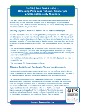 IRS Tax Records and Social Security Replacement Guide