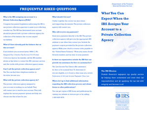 IRS Private Collection Agency FAQ