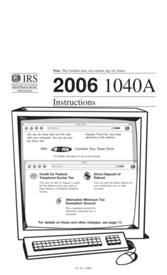 IRS Form 1040A Instructions