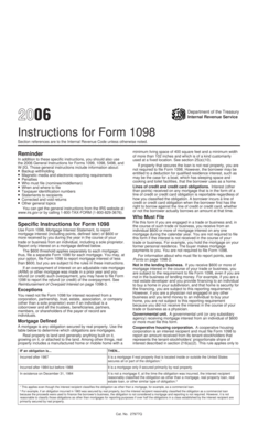 Instructions for Form 1098