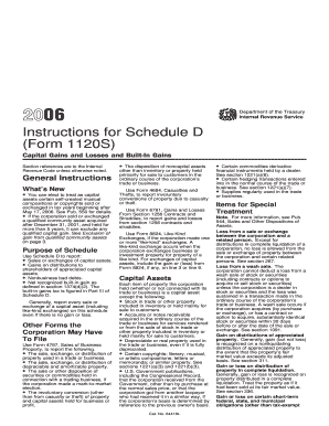 Instructions for Schedule D (Form 1120S)