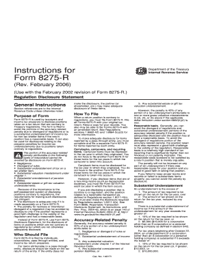 IRS Form 8275-R Instructions