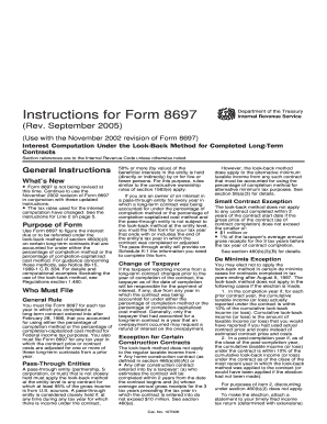 Form 8697 Instructions