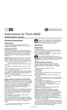 IRS Form 8839 Instructions
