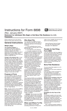 Form 8898 Instructions