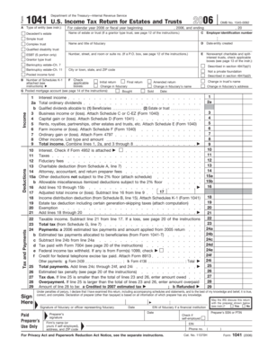 US Federal Form 1041 2006