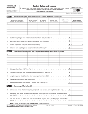 Schedule D Form 1120