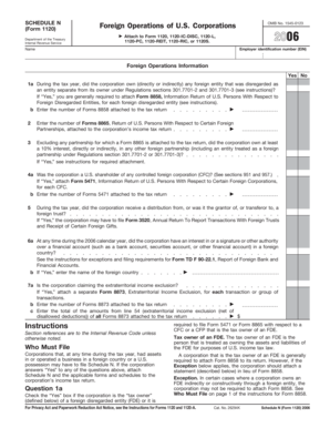 Schedule N Form 1120 Foreign Operations