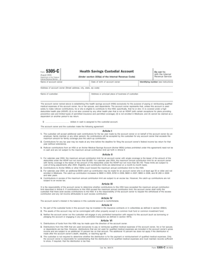 Form 5305-C Health Savings Custodial Account