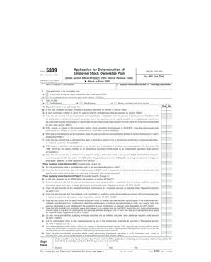 IRS Form 5309 Employee Stock Ownership Plan