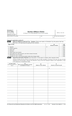 Schedule 5 Form 8849