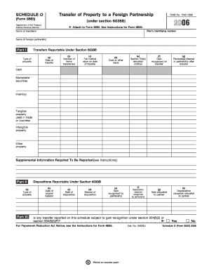 IRS Form 8865 Schedule O