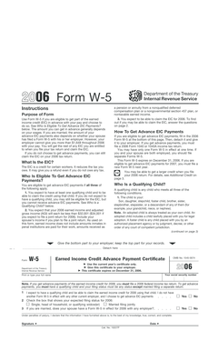 IRS Form W-5 2006