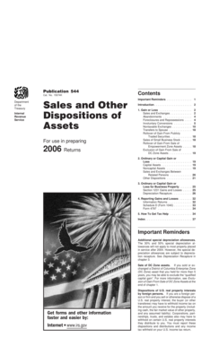 IRS Publication 544 Sales and Other Dispositions of Assets