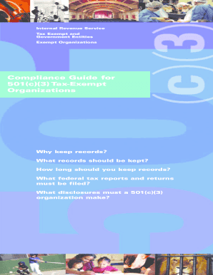 IRS Compliance Guide for 501(c)(3) Organizations