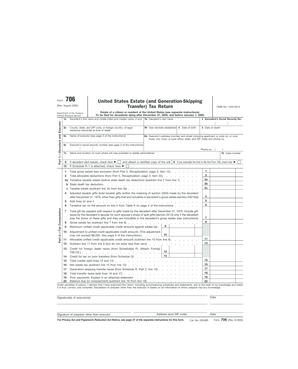 Form 706 US Estate Tax Return