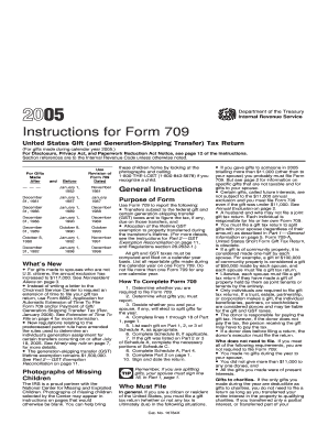 Instructions for Form 709