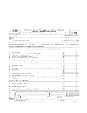 Form 1066 REMIC Income Tax Return