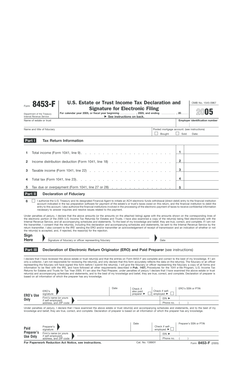 IRS Form 8453-F 2005