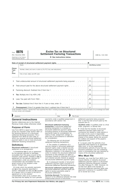 IRS Form 8876 Structured Settlement Factoring Tax