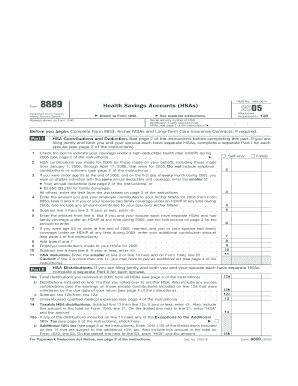 IRS Form 8889 2005