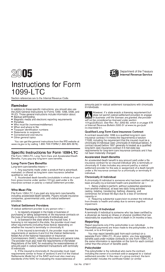 Instructions for Form 1099-LTC