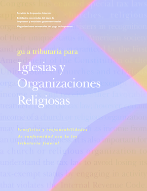 Guía tributaria del IRS para iglesias y organizaciones religiosas