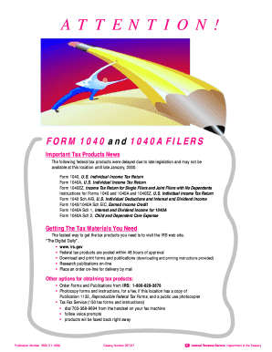 IRS Form 1040 Delay Notice