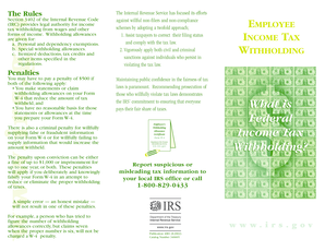 IRS Form W-4 Employee's Withholding Allowance Certificate