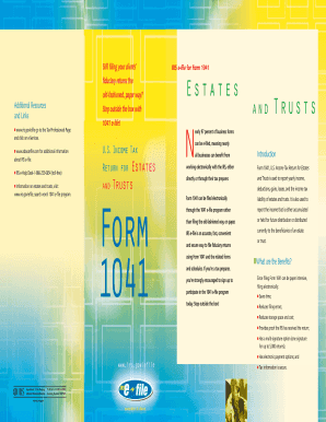 IRS Form 1041 Fiduciary Return