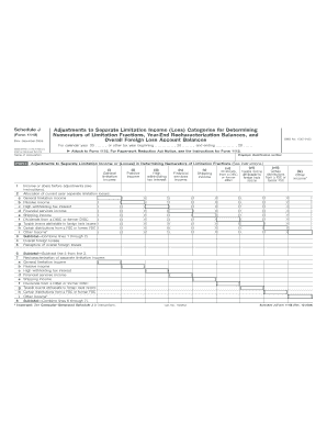 Schedule J (Form 1118) Adjustments