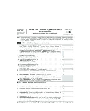Schedule H Form 1120