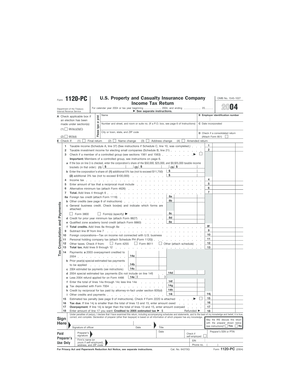 Form 1120-PC US Property and Casualty Insurance Company Income Tax Return