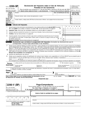 Forma 2290-SP