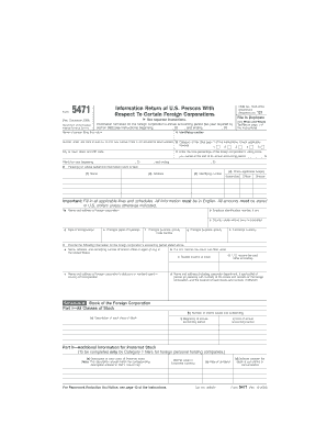 Form 5471 Information Return