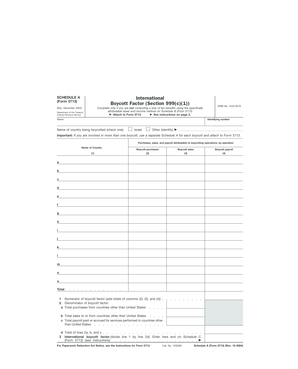 IRS Form 5713 Schedule A