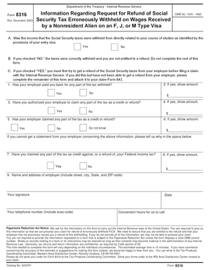 IRS Form 8316