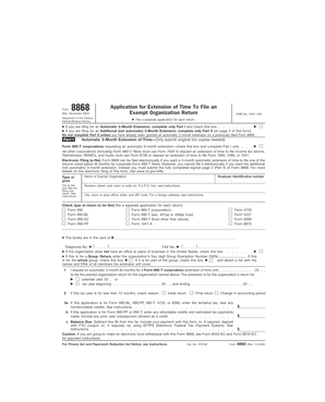 IRS Form 8868 Extension Request