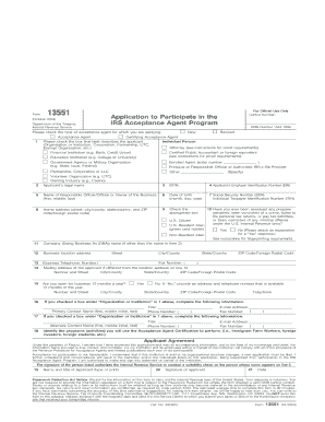 IRS Form 13551 Application