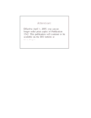 IRS Publication 1542 Per Diem Rates