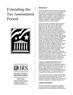 IRS Tax Assessment Statute Extension Consent